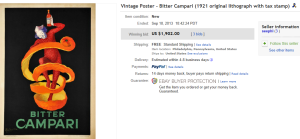 4. Top Poster Sold for $1,902. on eBay