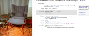 4. Top Furniture Sold for $7,999. on eBay