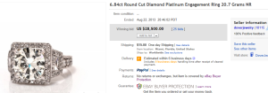 4. Top Diamond Sold for $28,500. on eBay