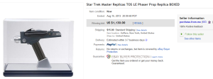 4. Top Star Trek Sold for $1,130. on eBay