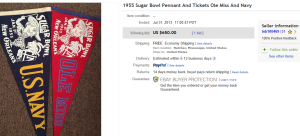 5. Top Pennant Sold for $650. on eBay
