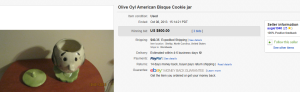 5. Top Cookie Jar Sold for $800. on eBay