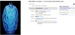 5. Top Vase Sold for $9,999. on eBay