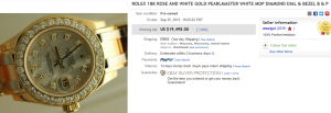 5. Top Rolex Sold for $19,495. on eBay