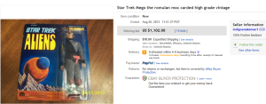 5. Top Star Trek Sold for $1,102. on eBay