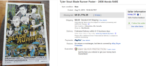 5. Top Poster Sold for $1,776.25. on eBay