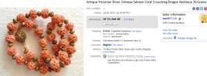5. Top Jewelry Sold for $3,360. on eBay