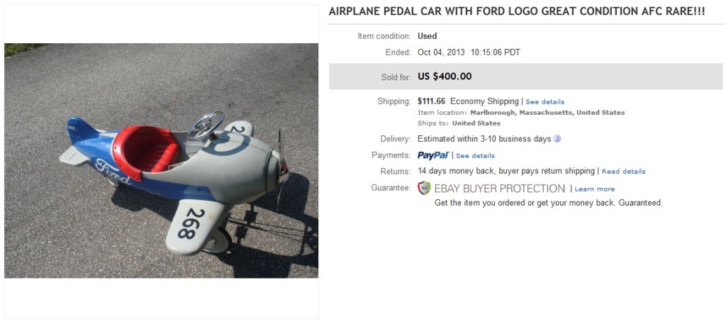 AirPlane Pedal Car With Ford Logo