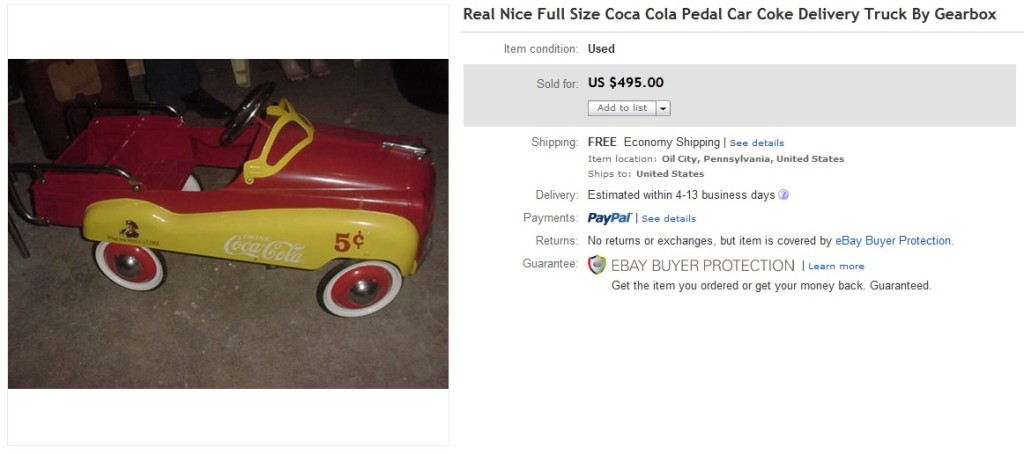 Coca Cola Pedal Car