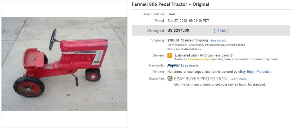 Farmall 806 Pedal Tractor