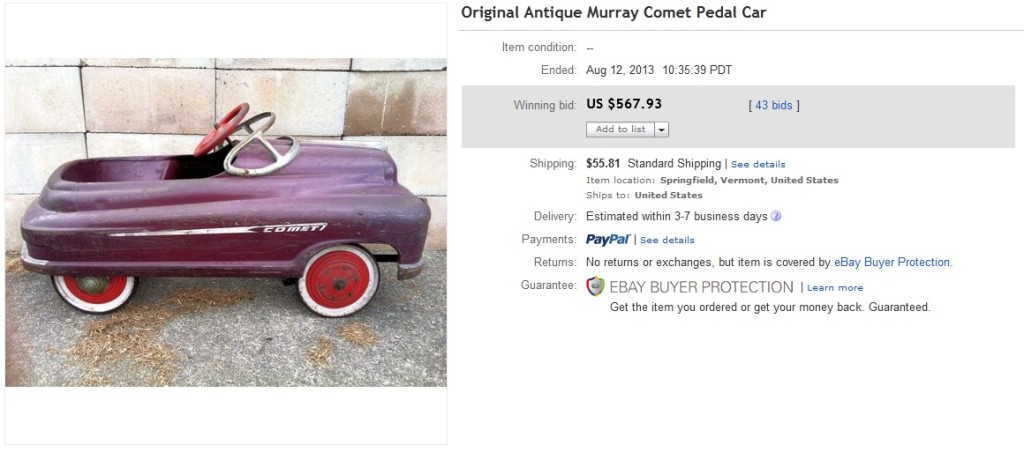 Original Antique Murray Comet Pedal Car