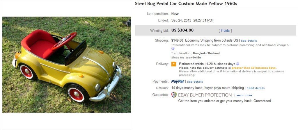 Steel Bug Pedal Car