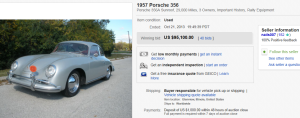 1. Top Car Sold for $95,100. on eBay