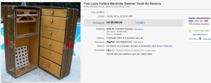 1. Most Expensive Furniture Sold for $9,900. on eBay