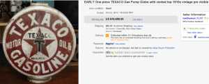 1. Most Expensive Gas Pump Sold for $16,655. on eBay