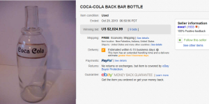 2. Top Coca Cola Sold for $2,024.99. on eBay
