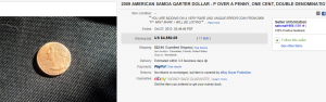 3. Most Expensive Error (Worth $) Sold for $4,550.09. on eBay