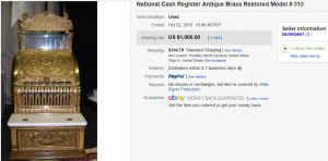 3. Top Cash Register Sold for $1,000. on eBay
