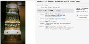 4. Top Cash Register Sold for $710. on eBay