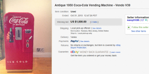 5 1950 Coca-Cola Vending Machine