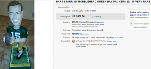 5. Top Bobble Head Sold for $500. on eBay