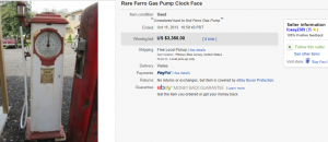 5. Most Expensive Gas Pump Sold for $3,350. on eBay