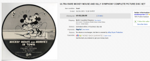 5. Most Expensive Disney Sold for $2,226.55. on eBay