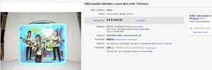 1. Most Expensive Lunch Box Sold for $1,625. on eBay