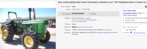 1. Top Tractor Sold for $10,100. on eBay