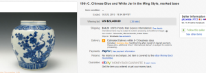 1. Top Vase Sold for $23,400. on eBay