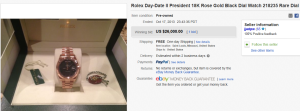 1. Top Rolex Sold for $26,000. on eBay