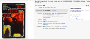 1. Top Star War Sold for $6,600. on eBay