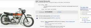 2. Most Expensive Motorcycle Sold for $19,999. on eBay