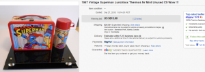 2. Most Expensive Lunch Box Sold for $815. on eBay