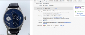 2. Top Watch Sold for $28,750. on eBay