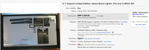 2. Most Expensive Lighters  Sold for $3,633.25. on eBay