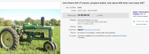 2. Top Tractor Sold for $6,350. on eBay