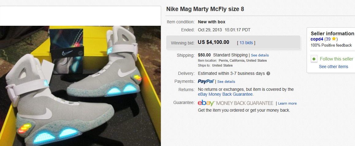 nike air mag most expensive