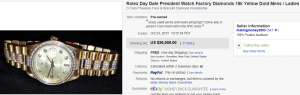 2. Top Rolex Sold for $26,000. on eBay