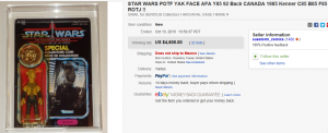 2. Top Star War Sold for $4,600. on eBay