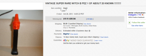 2. Most Expensive PEZ Sold for $1,626.84. on eBay