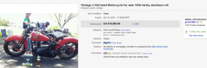 3. Most Expensive Motorcycle Sold for $15,000. on eBay