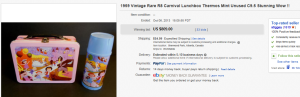3. Most Expensive Lunch Box Sold for $809. on eBay