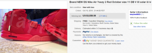 3. Top Shoes Sold for $3,550. on eBay