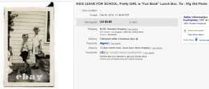 Kids Leave For School, Pretty Girl W "Fun Book" Lunch Box, Tie
