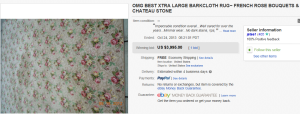 3. Top Rug & Blanket Sold for $3,995. on eBay