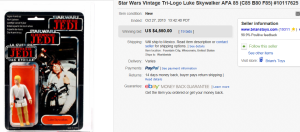 3. Top Star War Sold for $4,550. on eBay