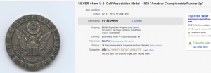 4. Most Expensive Medal  Sold for $5,049. on eBay