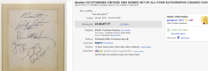 4. Most Expensive Memorabilia Sold for $6,977.77. on eBay