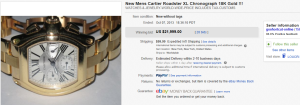 4. Top Watch Sold for $21,999. on eBay